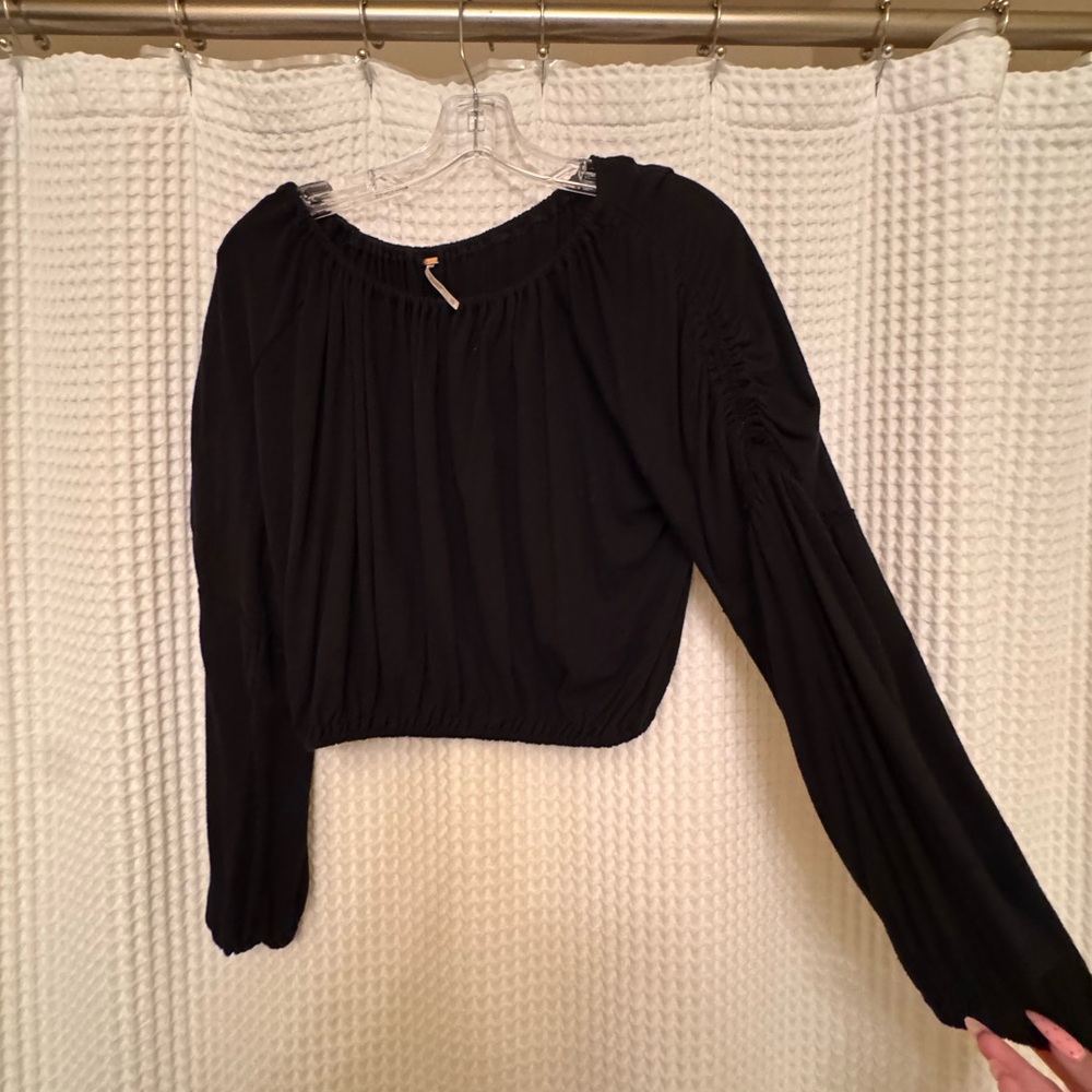 Free People Black Blouse